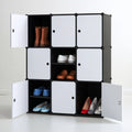Schuhschrank, aus Kunststoff, Farbe: grau