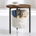 Moderner Beistelltisch, aus Holz, Farbe: braun